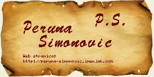 Peruna Simonović vizit kartica